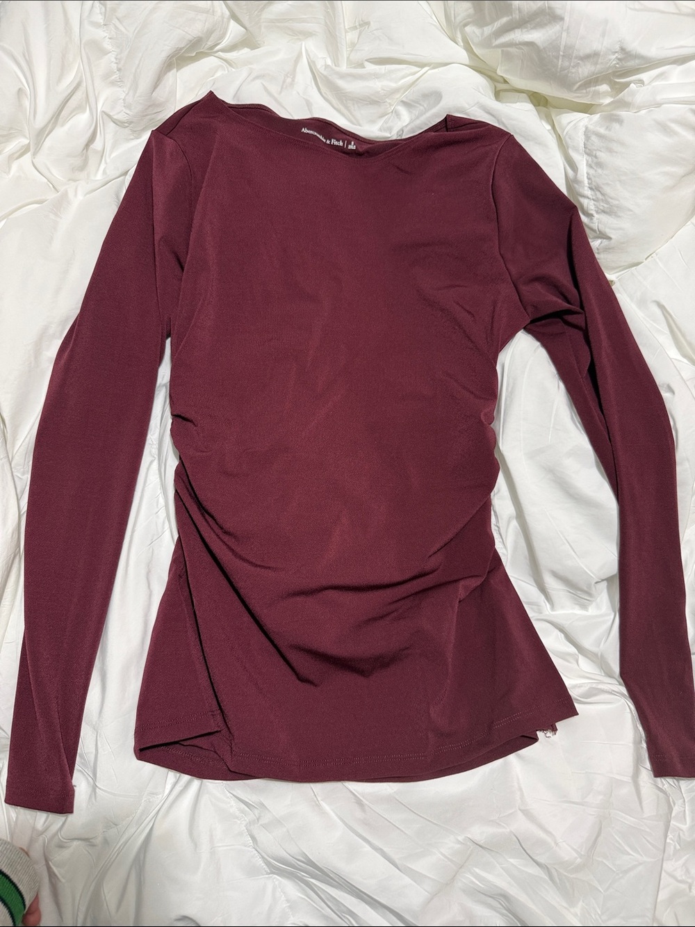 Abercrombie & Fitch Long-Sleeve in Deep Burgundy